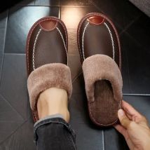 CozySoft Plush Fleece Slides Men's Slippers Non-Slip Soles Fuzzy Soft Comfortable Warm Winter Home Shoes  For Cold Weather