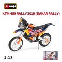 Bburago 1:18 2019 Dakar KTM 450 rajdowe statyczne pojazdy odlew kolekcjonerskie zabawki Model motocykla