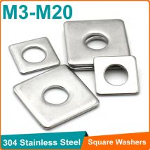 1–50 Stück M3 M4 M5 M6 M8 M10 M12 M14 M16 M20 304 Edelstahl quadratische flache Unterlegscheibe – rechteckige Vorhang-Wandfluter
