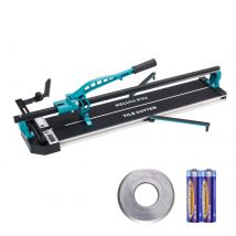 SucceBuy cortador Manual de azulejos posicionamiento láser rieles individuales con pies de soporte cuchillo de empuje profesional para cortar cerámica