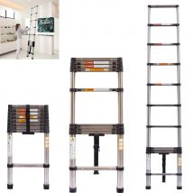 Scala telescopica da 3,8 m Scala telescopica multiuso in acciaio inossidabile da 12,5 piedi Scala a soppalco robusta portatile allungabile con EN131