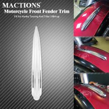 Motorcycle Chrome Front Fender Trim ABS Plastic For Harley Touring Trike 1984-2023 Softail FL Slim Heritage 1986-2023 FLD 12-16