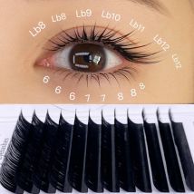 Kamelie-Falsche Wimpern LC LB Easy Fan Nerz-Wimpernverlängerung, natürliche, weiche, feenhafte Einzelwimpern, Russion-Volumen, vorgefertigte Fächer