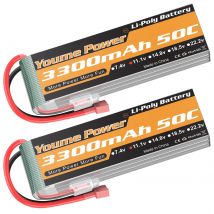 Youme Power 3S Lipo Batterie 11,1 V 3300 mAh RC Batterie mit XT60 Deans Plug 50C für 1/12 1/10 RC Auto RC Truck RC Flugzeug Drohnen
