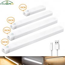 Luci notturne con sensore di movimento Lampada a LED wireless USB ricaricabile magnetica per armadio, camera, armadio, cucina, corridoio, tubo, lampadina