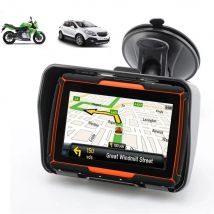 2025 Motorcycle & Car GPS Navigation Window CE GPSNavigator IPX7 Waterproof Bluetooth 5.0 FM AVIN Built In 8GB R0M Free Igo Map