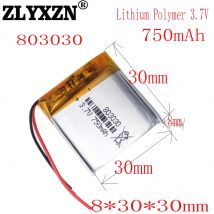 1-12pcs 3.7V 750mAh 803030 batteria ricaricabile agli ioni di litio ai polimeri di litio per videoregistratore marubox Marubox m600r