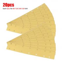 20 Stück 70 x 420 mm beflockte Schleifpapiere Polieren Schleifpapiere Staubsaugen Hakenschlaufe Schleifscheibe-Schleifmittel für Körnung 80 120 240 320