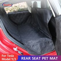Coprisedili per cani per sedile posteriore Seggiolino auto per cani per Tesla Model Y 3 2021-2024 Coprisedile impermeabile per animali domestici Accessori per auto