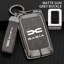 Custodia protettiva per chiave auto in pelle in lega di zinco Shell per Dacia Logan Sandero Duster Lodgy Spring Jogger per Renault Koleos Captur Kadjar