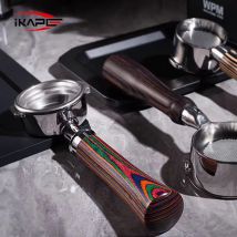 Portafiltro sin fondo IKAPE para Delonghi/Barsetto/Berivlle/Lamarzocco/Flair58/ECM/Light/mango de madera de color wega 51/54/58mm
