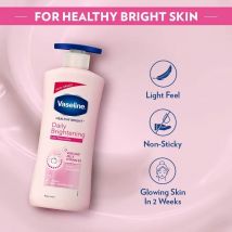 Vaseline Healthy Bright Daily Brightening Daily Moisturizer for Glowing Skin Vitamin B3 Body Lotion in 2 Weeks Lightweight 725ml