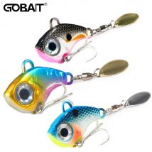 Wobble Rotating Metal VIB Vibration Bait Spinner Spoon Jig Fishing Lures 10g 20g 30g Artificial Hard