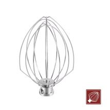 Ersatz-Drahtbesen K5AWW Edelstahl-Schneebelaufsatz für KitchenAid 5- und 6-Quart Lift & Turn Bowl Mixer, Eiercreme