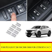 Auto Fensterheber Schalter Taste Aufkleber Pailletten Für Peugeot 208 301 508 607 2008 3008 4008 für Citroen C4 C5 Zubehör