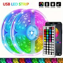 5050 16/Striscia LED App Bluetooth Controllo IR RGB USB Luminoso Miglior vestito per la camera da letto TV Parete e soggiorno Decorazione Festa