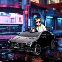 AIYAPLAY Coche Eléctrico para Niños de +3 Años Mercedes-AMG CLA 45 Negro