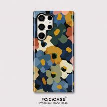 Fcicicase Phone Case For Samsung Galaxy S25 Plus S23+ S24 Ultra S20 FE A16 A26 A36 A56 Flower Painting Shockproof Acrylic Cover
