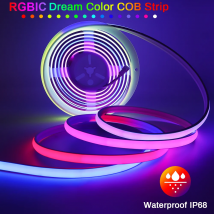 12V 24V IP68 RGBIC COB LED-Streifen Wasserdicht WS2811 Pixel adressierbares 720Leds LED-Band-Kit für Outdoor-Dekor-Unterstützung WiFi BT