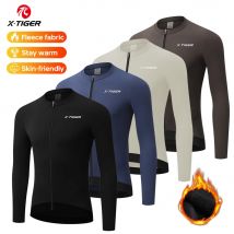 X-TIGER Winter Warm Men's Cycling Jersey Fleece Bicycle Warm Jacket Road MTB Clothes Multicolor Bicycle clothing