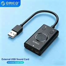 Orico usb externe Soundkarte mit Audio-Schnitts telle Mikrofon anschluss buchse 3,5mm Adapter Stumm schaltung externe Soundkarte