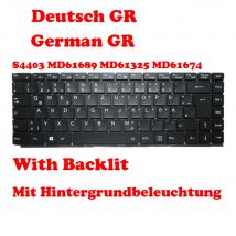 Schwarze Laptop-Tastatur mit Hintergrundbeleuchtung für MEDION AKOYA S4403 MD61689 MD61325 MD61674 Deutsch GR/Schweizer SW/Belgien