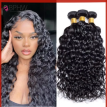Water Wave Human Hair Bundles Curly Deep Wave 3 Bundles Brazilian Natural Black Human Hair Remy Hair 100% Human Hair Natural