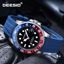 Deesio Luxury Automatic Mechanical Watch for Men Business Stainless Steel Dress Watch with Date Luminous Waterproof Mens Gift