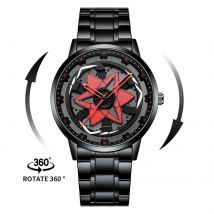 Kaleidoscope Sharingan Rotary Dial Watch 3D Japanese Anime Dial Quartz Men's Watch Top Brand Luxury Waterproof Fashion Men Watch