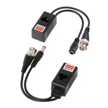 1 Pair BNC To RJ45 Passive Video Power + Balun Transceiver For CCTV Camera,video balun with power rj45