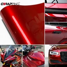 Auto Aufkleber Auroral Rot Vinyl Wrap Film Wasserdicht Glänzend Film Kratzfest Auto Körper Dekoration Tuning Auto Zubehör