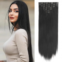 LUPU 7 Stück/Set synthetische Hochtemperatur-Clip-In-Haarverlängerungen – für Frauen, Haarspangen, Haar-Accessoires, Halloween, Weihnachten