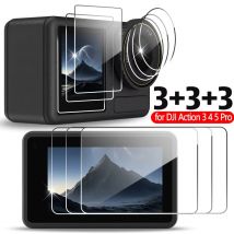 Per DJI Osmo Action 3 4 5 Pro Protezione schermo in vetro temperato Obiettivo HD Durezza Obiettivo della fotocamera Pellicole protettive in vetro per fotocamera DJI