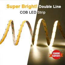 Zweireihiger COB-LED-Streifen, 10.000 lm, superhell, 600 LEDs/m, flexibel, dimmbar, LED-Band, RA90, LED-Beleuchtung, 3000 K, 4000 K, 6500 K, DC24 V