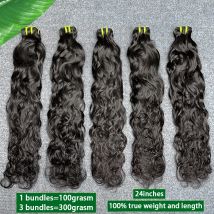 15A Naturwelle 100% Echthaar-Bündel, unverarbeitetes vietnamesisches Rohhaar, Virgin-Haarverlängerungen für Frauen, natürlich gelocktes, welliges Haar