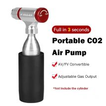 Portable CO2 Air Pump Aluminum Alloy Road Bicycle Tire Inflator Adjustable MTB Tire Pump Bike Accessories