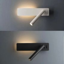 Kinkiet LED Lampka do czytania do sypialni Hotelowa lampka nocna Obrotowy kinkiet nocny z oświetleniem punktowym LED o mocy 3 W