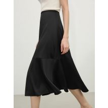 FSLE Mermald Asymmetrischer Satin-Fischschwanzrock für Damen, 2025, Frühling, Sommer, neues Temperament, Pendler, lässig, vielseitiger Rock 25FS12101
