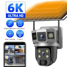 Dual Lens 4G Solar Kamera Im Freien Wasserdichte IP CCTV Kameras Smart Home Sicherheit Schutz 360-PTZ Video Überwachung Wireless