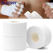 1 Rolle Sportband aus weißer Baumwolle, Sportband, selbstklebende elastische Bandage, Knie, Handgelenk, Knöchel, Muskelunterstützung – einfaches Zerreißen