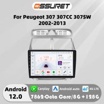 4G Carplay Android Auto autoradio stereo per Peugeot 307 307CC 307SW 2002-2013 lettore multimediale