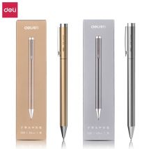 Deli Metal Sign Pen, Penne a inchiostro gel, Colore argento dorato, Penna per scrittura metallica, Forniture per ufficio, 0,5 mm