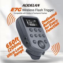 AODELAN E7G Ricetrasmettitore trigger flash wireless non TTL/HSS per flash Godox e Flashpoint compatibile con fotocamere a contatto singolo