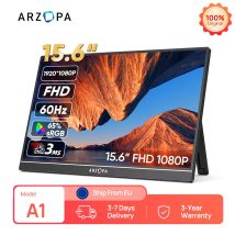 ARZOPA 15,6-calowy przenośny monitor FHD 1080P IPS USB-C Mini-HDMI zewnętrzny drugi ekran do PC/MAC/telefonu/Xbox/PS A1