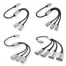 USB Typ C Hub Extensions 4-Port USB Kabel Splitter OTG High Speed Transfer Adapter Tragbarer Konverter für PC Laptop MacBook Pro