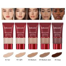 Base Blurring Foundation, 5 Farben, langlebig, 24 Stunden Kontrollöl, glatt, matt, ausgleichender Glanz, Basisbronze, Kosmetik, Make-up