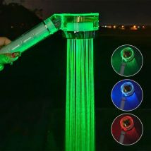 3/7 farben Ändern Led Dusche Filter Hochdruck Turbo Propeller Druck Temperatur Sensor Duschkopf Bad Zubehör
