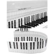 Practice Keyboard & Note Chart for Behind the Piano Keys Sticker