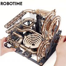 Robotime-Juego de bloques de construcción de canicas para niños, juguete de construcción 3D con 5 tipos de rompecabezas de madera, DIY, para adolescentes y adultos