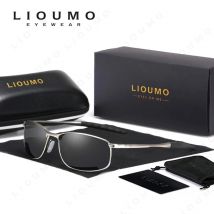 LIOUMO Marke Neue Design Quadrat Sonnenbrille Polarisierte Mann Blau Spiegel Goggle Anti-Glare Fahren Gläser Für Frau lentes de sol